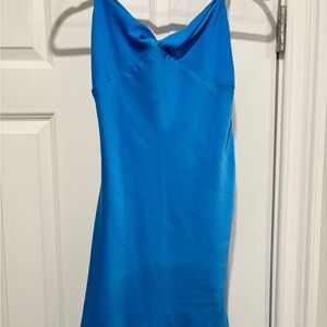 Cotton Candy Spaghetti Strap Blue Mini Dress